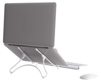 OCTOO Uptable Folding Laptop Stand - Lightweight Adjustable Notebook Riser For Lasting Ergonomic Comfort - White