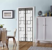 Insulated Door Curtain - Thermal Magnetic Self-Closing Privacy Door Screen Winter Stop Draft Keep Cold Out Door Cover for Patio, Kitchen, Bedroom, Air Conditioner Room(36 x 82 inch, Grey)