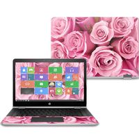 Mightyskins Skin Compatible with Hp Pavilion X360 14" (2017) - Pink Roses | Protective, Durable, and Unique Vinyl Decal Wrap Cover | Easy to Apply, Remove, and Change Styles | Made in The USA