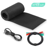 Hommie Adjustable Cable Straps Reusable Fastening Tapes Hook and Loop Cord Ties Black Nylon Wire Organizer Holder for Headphone Tool Kits PC TV Cable Management Wrap