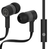 HyperGear Low Rider Wired Earphones with Microphone. Comfort-fit Ear Gel Designed to Block out Noise & Seal in Sound. Hands-free Calls & Music (Black)