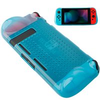 Protective Case Compatible with Nintendo Switch 2018,Grip Cover Case with Shock-Absorption and Anti-Scratch Design Soft & Comfortable TPU Case for Nintendo Switch Console (Blue)