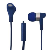 Zenith PM1001SEB2 Stereo Earbuds with Microphone, Blue