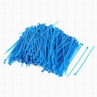 Ucland 1000pcs 3mmx100mm Nylon Self-Locking Electric Wire Cable Zip Ties Blue