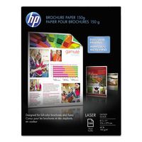 HP Color Laser Brochure Paper, 97 Brightness, 40 lb, 8-1/2 x 11, White, 150 Shts/Pk