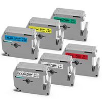 Anycolor Replacement for Brother P-Touch M Label Tape M231 M131 M431 M531 M631 M731 Work with Brother P Touch Label Maker PT-90 PT-70BM PT-70 PT-M95 PT-65 PT- 85, 6-Pack