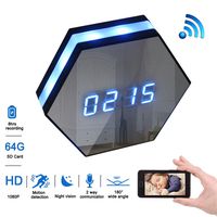 MAGHO Clock Camera WiFi,1080p Full Hd WiFi Clock Cam with 8m Ir Super Night Vision,Wireless Motion Activated Surveillance Nanny Recorder System for Home/Office, Free Android/iOS APP,No Audio