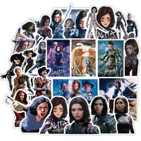 Alita: Battle Angel Laptop Stickers, Cartoon Movie Water Bottle Travel Case Computer Wall Skateboard Motorcycle Phone Bicycle Luggage Guitar Bike Stickers Decal 50Pcs Pack