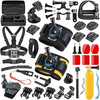 SmilePowo 42-in-1 Accessory Kit Sports Action Camera for GoPro Hero  (2018) 8 7 6 5 4 3 3+ 2 1 Max Apeman DJI OSMO Action SJ6000 DBPOWER AKASO VicTsing Rollei Lightdow Campark