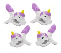 O2COOL Unicorn Boca Clips, Purple