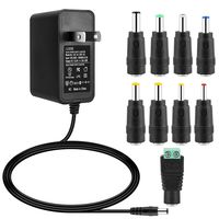 ALSISK 12V 1A Transformer Power Supply Adapter,Power Plug for Home Appliances,CCTV Camera,Yamaha keyboard,Routers,Hubs,LED Strips,Telekom,T-Com,Speedport,Radiowecker,Scanner,Switch+9 Different Plugs