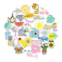 Cute VSCO Stickers for Water Bottles 36 pcs, Waterproof Vinyl Stickers for Teens, Girls, Unique Aesthetic Decal Stickers Graffiti, Cool Trendy for Laptop Hydro Flask Guitar Camera Phone Luggage
