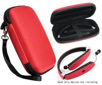 Wireless Foldable Neckband Bluetooth Headphones Case for NEXGADGET, SMARTOMI Hap-2, EGRD, HOBEST, Moche, Fetta, dostyle, Senbowe, Levin,Dylan, pkman, Bestyoyo, ATC, VICTA, AVIVANT, souldio, Red