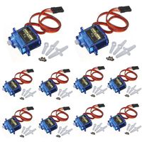 Ybee 10x Pcs SG90 Micro Servo Motor Mini SG90 9g Servo for RC Helicopter Airplane Car Boat Robot Controls