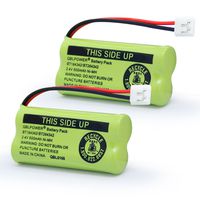 QBLPOWER 2.4V 600mAh NiMH BT184342/BT284342 Cordless Phone Battery Pack Compatible with AT&T BT8000 BT8001 BT8300 BT18433 BT28433 89-1335-00 89-1344-01 BATT-6010 CPH-515D (2 Pack)