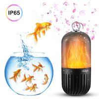 Outdoor LED Bluetooth Speakers Camping Tent Speaker light Portable Waterproof IP65 Flame Table Lamp Torch Atmosphere Camping Indoor Portable Stereo Warm Night Lights for Home, Desktop, Camping, Travel