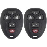 Keyless2Go Keyless Entry Car Key Replacement for Vehicles That Use 5 Button 15913415 OUC60270 OUC60221, Self-programming - 2 Pack