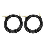 Audio2000's C26012P2 12 Ft 1/4" TRS Right Angle to 1/4" TRS Cable (2 Pack)