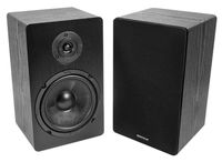 Pair ROCKVILLE RockShelf 68B Black 6.5" Home Bookshelf Speakers W/Kevlar Woofers