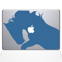 The Decal Guru 0156-MAC-11A-LB War Horse Vinyl Sticker, 11" MacBook Air, Blue