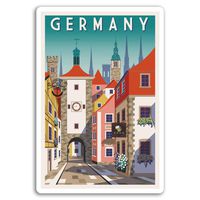 2 x 10cm Germany Vinyl Stickers - Travel Germany Sticker Laptop Luggage #17115 (10cm Tall)