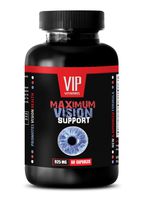Vision Health with Lutein - Maximum Vision Support - Lutein and Bilberry Supplements - 1 Bottle 60 Capsules