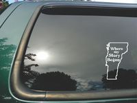 Vermont State- Where My Story Began- Die Cut White Vinyl Window Decal/sticker for Car/ Truck/ Laptop 4"x6.5"
