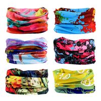 Toes Home 6PCS Outdoor Magic Headband Elastic Seamless Bandana Scarf UV Resistence Sport Headwear Boho Series for Yoga Hiking Riding Motorcycling