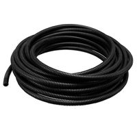uxcell 10M Length 10mm Outside Dia Corrugated Bellow Conduit Tube for Electric Wiring Black