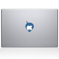 The Decal Guru 2054-MAC-11A-LB Afro Apple Logo Decal Vinyl Sticker, Light Blue, 11\" MacBook Air