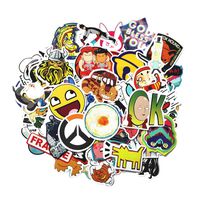 BOROLA 100pcs Not Random Music Film Vinyl Skateboard Guitar Travel Case Sticker Door Laptop Luggage Car Bike Bicycle Stickers (Set F)