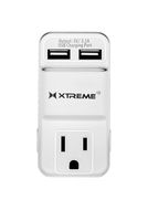 Xtreme Cables Mobile Dual Port USB Outlet Power Strip, White (XWS8-0101-WHT)