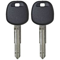 qualitykeylessplus Two Replacement Transponder Chip Keys TOY57PT for Toyota Vehicles with Free KEYTAG