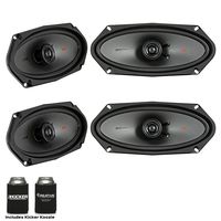 Kicker Speaker Bundle - Two Pairs of Kicker 4x10 Inch KS-Series Speakers 44KSC41004