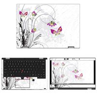 Decalrus - Protective Decal Butterfly Skin Sticker for Lenovo ThinkPad Yoga L390 (13.3" Screen) case Cover wrap LEtnkpdYg_L390-33