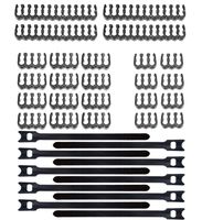 24 Pieces Set = 24-pin x 4,8Pn x 12,6-pin x 8 Cable Comb for 3 mm Cable Gesleeved Up To 3.4 mm/0.13inch Black(10 pack Zip Ties for Secure Wires),CM308