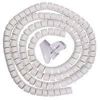 uxcell 10mm Flexible Cable Organizer Spiral Tube Cable Wire Wrap Computer Manage Cord White 5 Meters Length with Clip