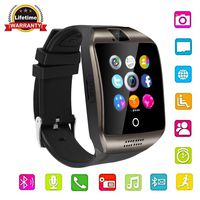 Fitz Upgraded Large Screen Smartwatch Bluetooth Touch Screen Smart Watch for Android Smart Phones (Black)