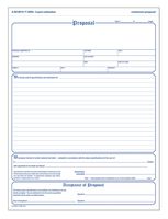 Adams Contractor's Proposal Forms, 8.5 x 11.44 Inch, 3-Part, Carbonless, 50-Pack, White, Canary and Pink (NC3819)