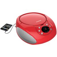 Sylvania Portable Cd Player & AM/FM Radio Tuner Mega Bass Reflex Boombox Sound System Plus 6ft Aux Cable to Connect Any Ipod, Iphone or Mp3 Digital Audio Player