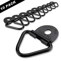 Seven Sparta Tie Down Anchor for Truck, Trailer, Warehouse, Boat, Heavy Duty Steel V Ring Bolts (10 Pack)