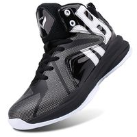 WETIKE Kid's Basketball Shoes High-Top Sneakers Outdoor Trainers Durable Sport Shoes(Little Kid/Big Kid) (3M US Little Kid, Armor Black)