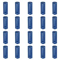 Befenybay 20PCS 8mm OD 20mm Long Blue Hot Bed Spring Light Load Compression Mould Die Springs for 3D Printer CR-10 CR-10s Ender 3 (Blue)