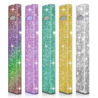 Togolo Glitter Skin Wrap Sticker Decal Covers Compatible with JUUL (DarkMagenta+ Silver+ Rainbow+ Gold+ Cyan)