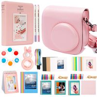 Alohallo 15 in 1 Instax Mini 9 Camera Accessories Set for Fujifilm Instax Mini 9/ Mini 8/ Mini 8+ Camera - New Pink