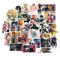 My Hero Academia Anime Cartoon Laptop Stickers Waterproof Decal Bumper No-Duplicate for Skateboard Pad MacBook Car Snowboard Bicycle Luggage (100Pcs)