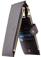 Travelambo Womens Walllet RFID Blocking Bifold Multi Card Case Wallet with Zipper Pocket (Chelsea Grey Light)