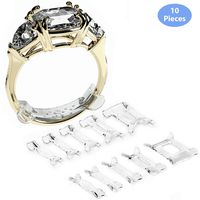 Ringo Invisible Ring Size Adjuster for Loose Rings Ring Adjuster Fit Any Rings, Ring Sizers, 10 PCS, Assorted Sizes