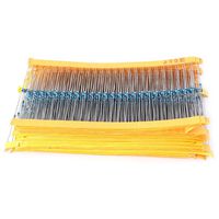 Mallofusa 1/8 Resistor Kit 97 Values x 25Pcs=2425Pcs Metal Film Resistors Assortments Kits