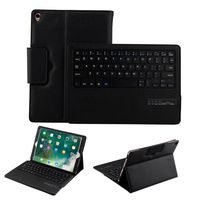 GBSELL for 2017 iPad Pro 10.5, Removable Bluetooth Keyboard Case Flip Leather Cover (Black)